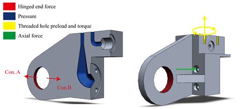 Topology-optimized lightweight integrated manifold with loads: hinged end force, pressure, preload and torque, axial force