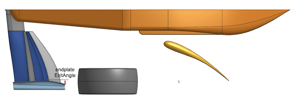 Onshape CAD model showing the bargeboard region parameters