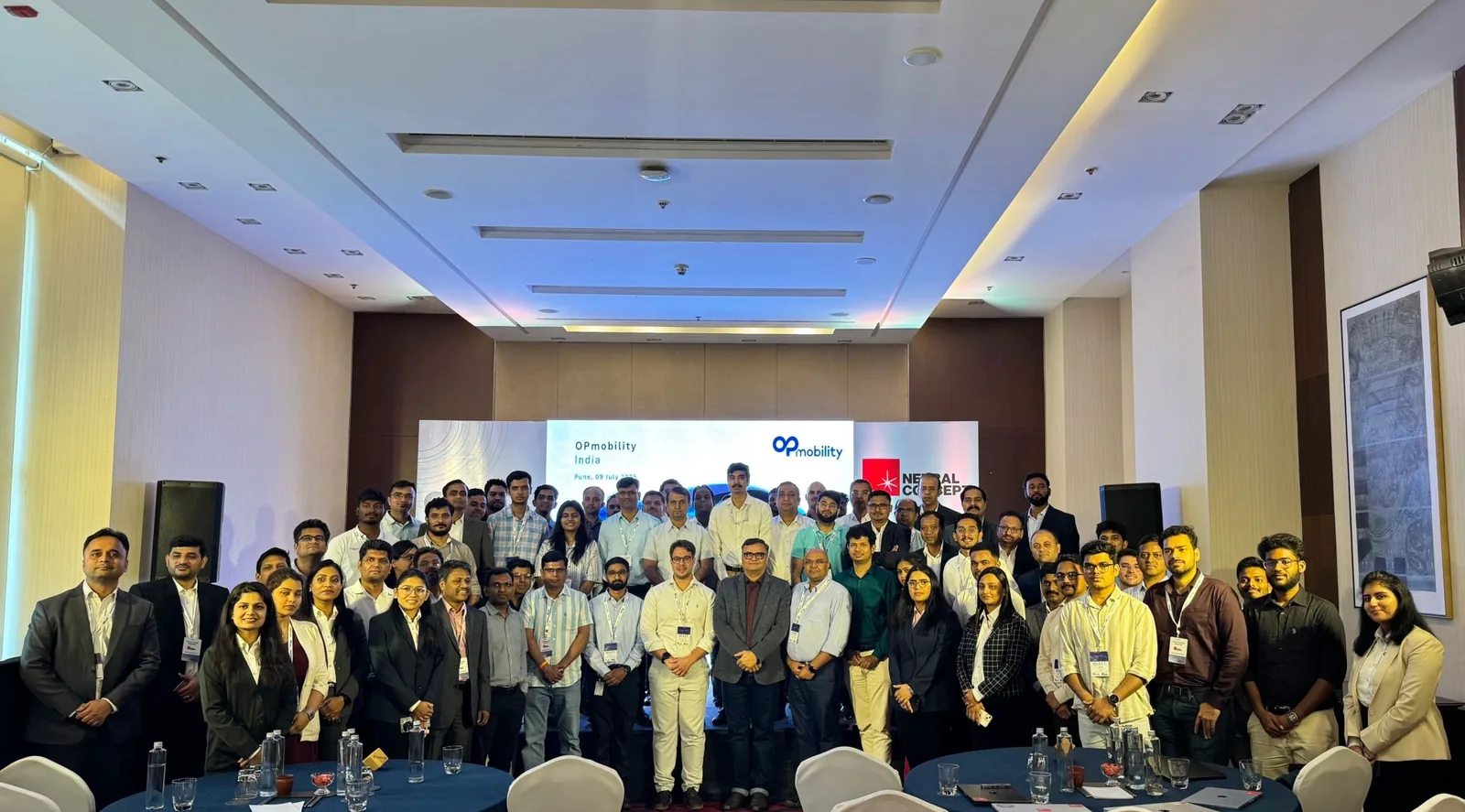 Group photo of participants at the OPmobility and Neural Concept AI bootcamp in Pune, India